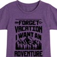 thumbnail image 3 of Instant Message - Forget Vacation; I Want an Adventure - Toddler & Youth Girls Short Sleeve Graphic T-Shirt, 3 of 6
