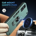 thumbnail image 6 of Phone Case for Motorola Moto G Play 4G 2024 Hybrid Case with Ring Kickstand, Heavy Duty Protection Armor Case with Comfortable Grip Support Magnetic Car Mount for Moto G Play 4G 2024 - Darkgreen, 6 of 7