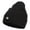 Black, variant on Mini Panda Embroidered Long Beanie - Olive OSFM