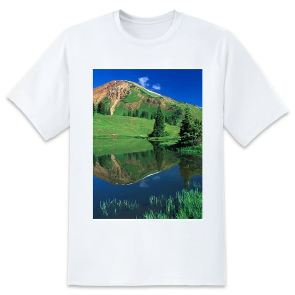 Basic Oversize Tees For WomenLandscape Loose Boyfriend Shirts Casual Blouse round neck