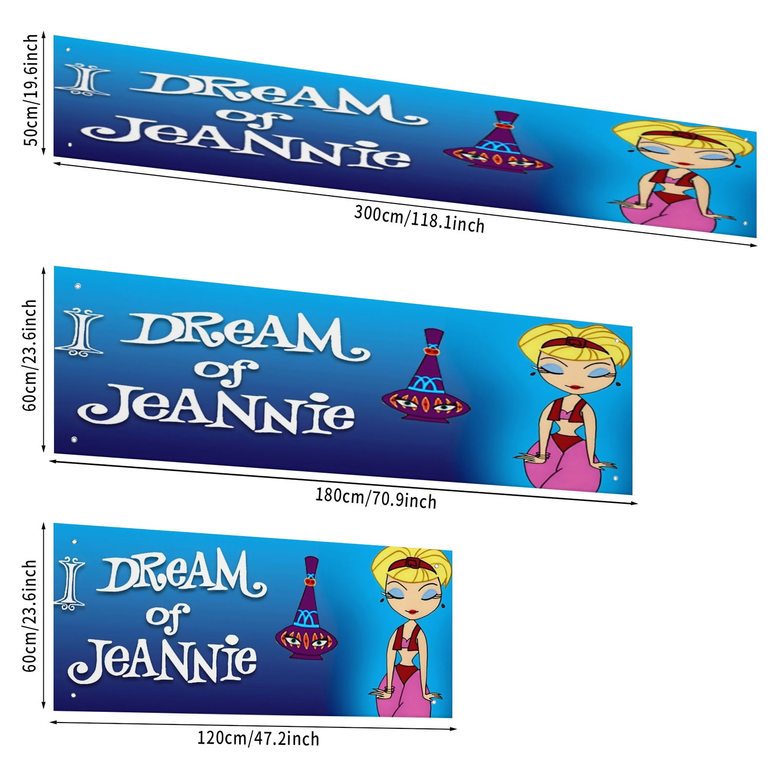I Dream of Jeannie-Theme Backdrops Banner Birthday Party Decor Supplies Personalized Party Backdrop Decoration,5x3ft（150x90cm）