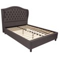 thumbnail image 1 of Valencia Tufted Upholstered Full Size Platform Bed in Dark Gray Fabric, 1 of 3