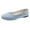 Light Blue, variant on Woobling Ladies Walking Shoe Square Toe Flats Slip On Casual Shoes Fashion Moccasins Work Multi Colors Comfort Ballet Flat Red 8.5