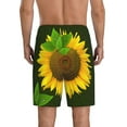 thumbnail image 3 of Bixox Men's Sunflower printed lightweight casual shorts, soft sleep shorts with pockets., 3 of 7