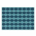 thumbnail image 1 of Navy Blue Cutting Board, Horizontal Oriental Inspired Pattern in Patchwork Style Print, Decorative Tempered Glass Cutting and Serving Board, Small Size, Pale Blue Dark Blue, by Ambesonne, 1 of 1