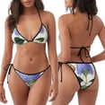 thumbnail image 3 of Rateoe Vintage Flower Print Women’s Bikini Swimsuits, Adjustable Bikini Set,Two-Piece Swimwear Removable Padding Bikini, 3 of 6