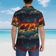 thumbnail image 5 of Salouo Colorful Starry Sky Sleep Dog for Hawaiian Shirt for Men,Summer Beach Casual Short Sleeve Button Down Shirts Men's Regular-Fit Short-Sleeve Print Shirt -Medium, 5 of 6
