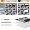 thumbnail image 4 of Yayeee Foldable Storage Basket for Shelves Waterproof Cloth Bins with Handles, Gray Bear Paws Pattern, 4 of 7