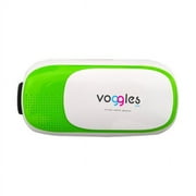 Voggles 3D VR Virtual Reality Headset for iPhone and Android Devices up to 6 Inches Long (Visionary 3 Green)