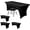 Black, variant on 2 Pack Spandex Fitted Black Tablecloth for 4 Foot Tables-Open Back Folding Table Cover Washable Fabric Stretch, Tight and Wrinkle Resistant Table Protector for Trade Show, Craft Show, Events