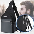 thumbnail image 2 of Sonducket El bolso del pecho de la capacidad grande del poliéster para los hombres da libremente ningún poliéster de la carga bolsos del pecho Bolsas de mensajero y de hombro gris, 2 of 6