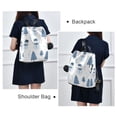 thumbnail image 4 of FORMRS Women's Travel Backpack Purse Anti-Theft Hidden Pockets Casual Shoulder Bag, White Snowman, 4 of 7