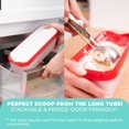 thumbnail image 2 of Ice Cream Containers - - Reusable Freezer Storage for Homemade Ice Cream Tub for Sorbet, Frozen Yogurt - Flexible Silicone Lids, Stackable （1pc), 2 of 5