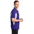 thumbnail image 3 of Sport-Tek Men's Side Block Performance Polo Shirt_Purple/White_5XL, 3 of 6