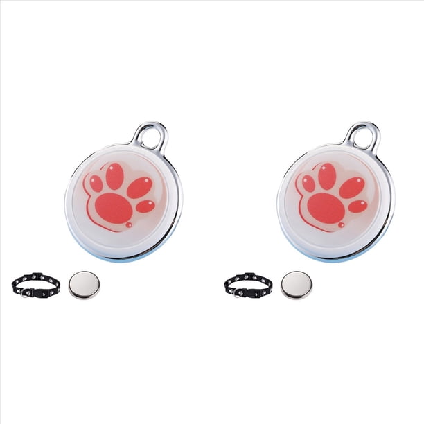 2X Rastreador de Perros Rastreador de Mascotas - Collar de Seguimiento para Perros Resistente Al Agua IP65 Funciona con Cualquier Collar (Android e IOS Universal) Universal
