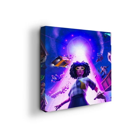 Fortnite Canvas Wall Art by Mavis Print- 14×14 inches Video Game Wall Decor | HD Printed & Wooden framed wall art | Modern Wall Decor for Gift | Made in USA