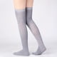 thumbnail image 3 of Calcetines de mujer hasta el muslo Sunnimix Gris claro, 3 of 7