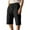 Black, variant on Cotton Shorts for Men Summer Drawstring Wide Leg High Waist Shorts Causual Loose Pleated Workout with Pockets