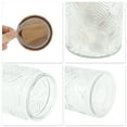 thumbnail image 4 of Unique Bargains 1 Pc Decorative Glass Jar with Lid Leaf Pattern Multipurpose Containers ["23.67oz"], 4 of 5