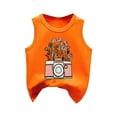 thumbnail image 2 of piuwrlz Children Girls Boys Sleeveles Tank Tops for Toddler Refreshing Vest T-Shirt Round Neck Pullover Orange Size 2 Years, 2 of 3