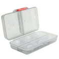 thumbnail image 2 of Pill Case, 8 Compartments 4.5 X 2.8 X 1.4in Pill Box Dispenser  For Pocket Purse For Different Medicines Gray, 2 of 8