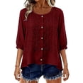 thumbnail image 5 of Basic T Shirts for Women Everyday Casual Loose Fit Summer Short Sleeve, 5 of 6