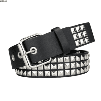 Men Women Pu Leather Cross Punk Y2k Decorative Belt Lether Belt
