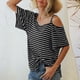 thumbnail image 4 of Blusas De Camisas Sueltas, Parte Superior De Hombros Descubiertos, Bien Combinada, Casual, A La Moda Para La Playa Para Mujeres Amonsee Otros, 4 of 6