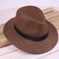 thumbnail image 2 of TALENT Sun Hat Summer Men Straw Panama Hat Handmade Beach Cap Travel Sunhat(Dark Beige One Size), 2 of 2