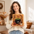 thumbnail image 3 of Halloween Pearl Diamond Art Kit, Pumpkin Ghost DIY Painting Set, 8x8 Inch Wall Decor Craft, Seasonal Home Gift, 3 of 6