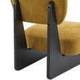 thumbnail image 6 of Christopher Knight Home Minimalist Upholstered Accent Chair Set of 2, Solid Wooden Base, Black+Yellow, 6 of 10