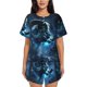 thumbnail image 1 of Fotbe Celestial Ram Night Sky Conjunto de Pijama Estampado para Mujer, 2 Piezas, Ropa de Dormir con Camiseta de Manga Corta y Shorts Suaves-3X-Large, 1 of 6