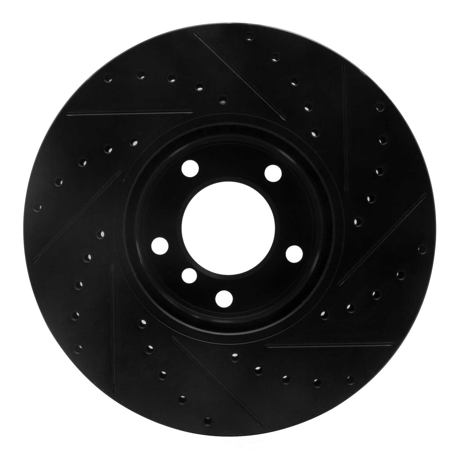 Dynamic Friction Company 633-31051L DFC Brake Rotor - Drilled And Slotted - Black