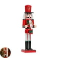 thumbnail image 5 of Shoreew Christmas Nutcracker Ornament Large Wooden Soldier Nutcracker Figurine for Christmas Tree Front Door Hotel Decoration, 5 of 7
