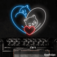 thumbnail image 2 of Craftnamesign Cat Heart Neon Sign, Pet Spa Clinic Grooming Decor, Cat Sign, 2 of 4