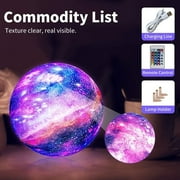 IM Beauty Moon Lamp Night Light 6 inch 16 Colors 3D Galaxy Star Lamp LED Globe Light with Wood Stand,Touch,Pat and Remote Control USB Rechargeable for as Gifts for Baby Girls Boys Lover Family