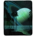 thumbnail image 1 of Palm Trees Water Print Blanket Soft Bed Couch Sofa Throw 50X60 In For Kids, 1 of 6