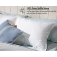 thumbnail image 4 of RUVANTI 100% Cotton Duvet Cover Waffle Weave - Stripe - Bright White Stripe - King - 3 Pieces, 4 of 8
