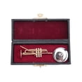 thumbnail image 1 of Copper Miniature Trumpet with Stand and Case Mini Musical Instrument Miniature Replica Model Mini Trumpet Home Ornament, 1 of 7