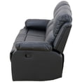 thumbnail image 4 of AUKFA 3 Seats Recliner Sofa Chair, Home Theater Sofa with Flipped Backrest and Cupholder, Black, 4 of 14