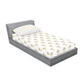 thumbnail image 2 of Ambesonne Flower Fitted Sheet & Pillow Sham Set, Vintage Style Lilies, Twin, Yellow and White, 2 of 2