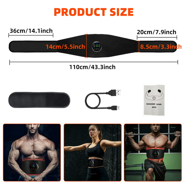 Wireless Ab Belt Abdominal Muscle Toner, EMS Smart Fitness Belt