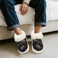 thumbnail image 4 of POLERO Color Sea Turtle Print Slippers for Women Indoor Non-Slip, Fuzzy Slipper with Thick Sole, Winter Warm House Shoes, Cozy Gifts for Women, Size 9-10, 4 of 7