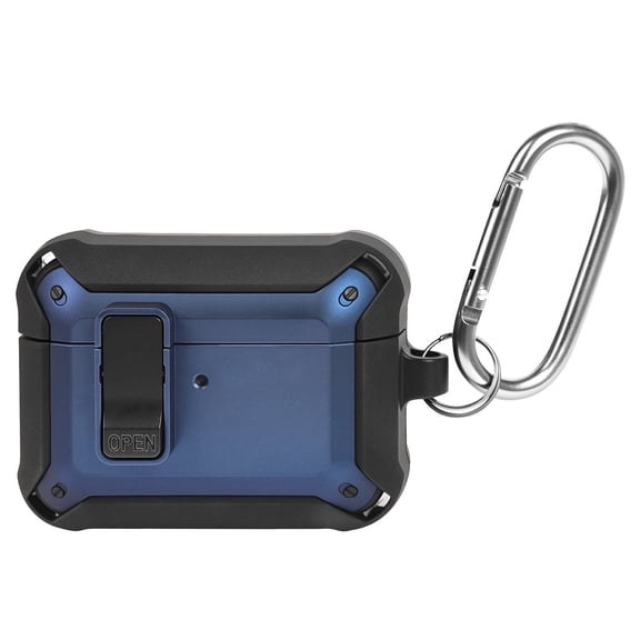 Vena for AirPods Pro 3 Case, Dual Layer Shockproof Protector Cover with Auto Open Lock for Apple AirPods Pro 3rd Gen, Supports Wireless Charging, Black/Blue