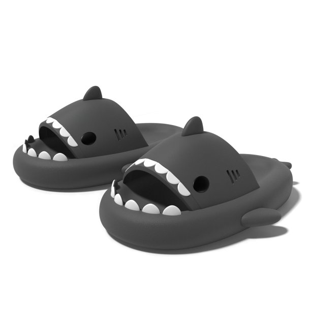 Feslishoet zapatillas de tiburón para hombre y mujer, zapatos suaves con plataforma de nube para playa, toboganes de baño para interiores, mulas de verano para exteriores de EVA Qiuyongming unisex