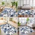 thumbnail image 4 of Area Rugs 3'x5', Navy Blue Black Coastal Turtle Carpet Runner Indoor Outdoor Rugs Home Decor Aesthetic, Nautical Sea Coral Shell Non Slip Mats Washable Accent Rug for Living Room Bedroom, 4 of 8