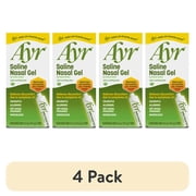 (4 pack) Ayr Saline Nasal Gel with Soothing Aloe, For Dry Noses, 0.5 oz