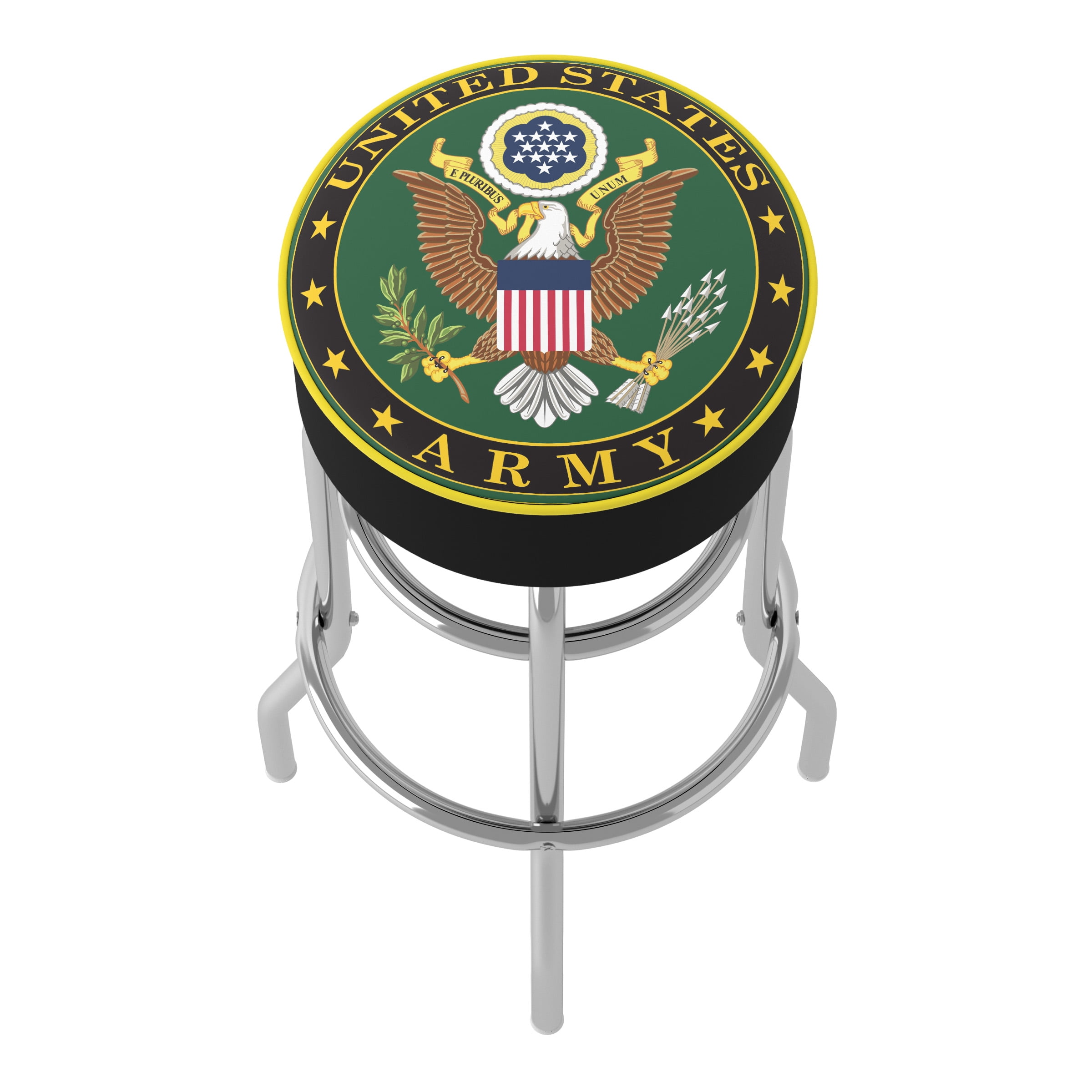 Trademark Gameroom United States Army Symbol Bar Stool with Padded Seat