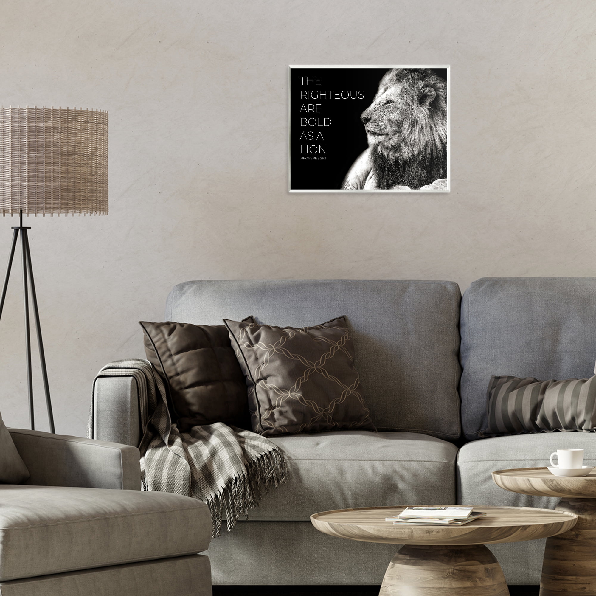 Stupell Industries The Righteous Bold As A Lion Wall Plaque Art, design by Shelley Lake