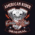 thumbnail image 3 of Tee Hunt American Rider T-Shirt Custom Made Motorcycle Route 66, Charcoal, X-Large, 3 of 5